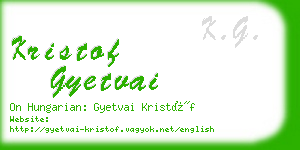 kristof gyetvai business card